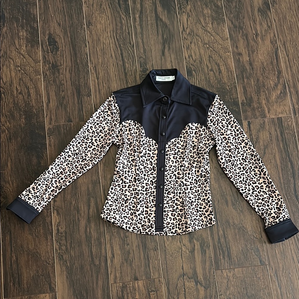 Leopard Print Button-Up Shirt